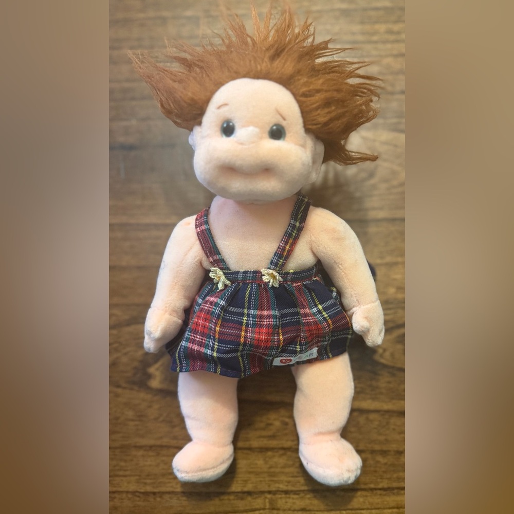 Ty Beanie Baby Ginger Plaid Overall Doll